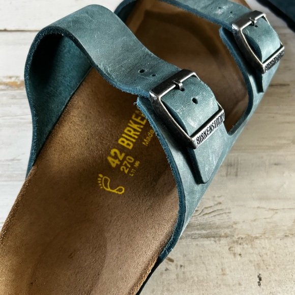 Birkenstock Teal Double Strap Sandals - Picture 11 of 13